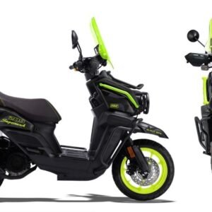 Tiger Tank Neon 200 EFI Scooter. 13 inch wheels Fully Automatic, Windshield and Side Saddle Bags (Included)