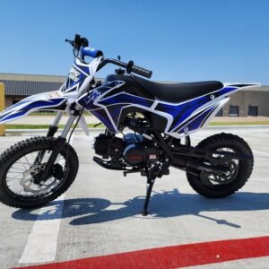 RPS 110CC Dirt Bike Off Road, dual disc brakes, 30-inch seat height, 14-inch front tire SEMI AUTOMATIC