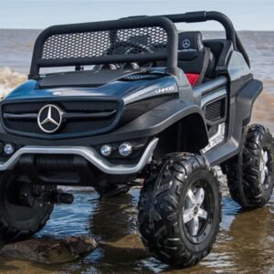 Licensed Mercedes Benz Toddlers Electric Car Ride On Toy with Remote Control, Trunk, Battery Display, Spring Suspension, Led Lights, MP3.( Black)